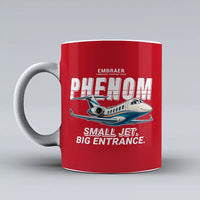 Thumbnail for Embraer Phenom 300E - Cartoon - Mug - Red