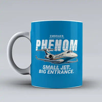 Thumbnail for Embraer Phenom 300E - Cartoon - Mug - Turquoise