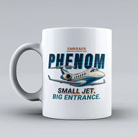 Thumbnail for Embraer Phenom 300E - Cartoon - Mug - White