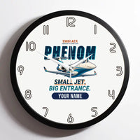 Thumbnail for Embraer Phenom 300E - Cartoon + Name - Framed - White