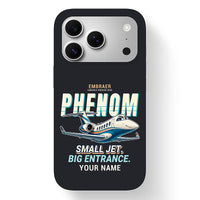 Thumbnail for Embraer Phenom 300E - Cartoon + Name - MagSafe iPhone 17 Pro - Black