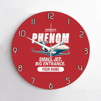 Thumbnail for Embraer Phenom 300E - Cartoon + Name - No Frame - Red
