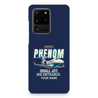 Thumbnail for Embraer Phenom 300E - Cartoon + Name - Samsung Case - Navy Blue