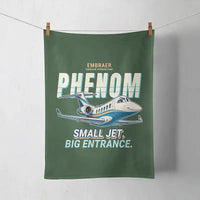 Thumbnail for Embraer Phenom 300E - Cartoon - Towel - Dark Green