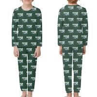 Thumbnail for Embraer Phenom 300E - Children Pajamas - Cartoon Pattern - Dark Green