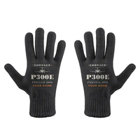 Thumbnail for Embraer Phenom 300E - Gloves - Full - Heritage + Name - Black