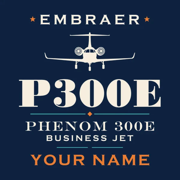 Embraer Phenom 300E - Heritage + Name - Card