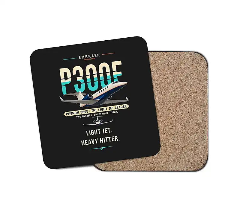Embraer Phenom 300E - Original - Coaster - Black