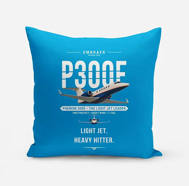 Embraer Phenom 300E - Original - Pillow - Turquoise