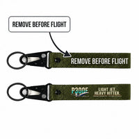 Thumbnail for Embraer Phenom 300E Hawk-Shaped Key Chains - Dark Green - Original - Remove Before Flight