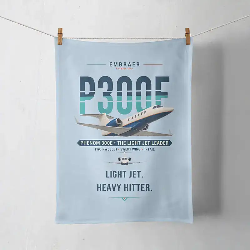 Embraer Phenom 300E - Original - Towel - Light Blue