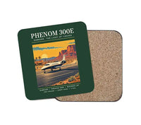 Thumbnail for Embraer Phenom 300E - Poster - Coaster - Dark Green
