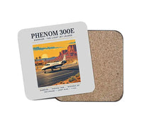 Thumbnail for Embraer Phenom 300E - Poster - Coaster - Light Gray