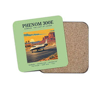 Thumbnail for Embraer Phenom 300E - Poster - Coaster - Light Green