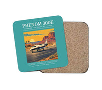 Thumbnail for Embraer Phenom 300E - Poster - Coaster - Turquoise