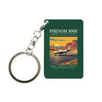 Thumbnail for Embraer Phenom 300E - Poster - Key Chain - Dark Green