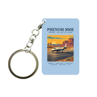 Thumbnail for Embraer Phenom 300E - Poster - Key Chain - Light Blue