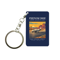 Thumbnail for Embraer Phenom 300E - Poster - Key Chain - Navy Blue