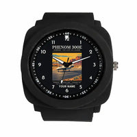 Thumbnail for Embraer Phenom 300E - Poster + Name - Rubber Strap - Black