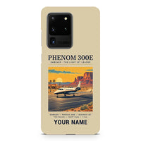 Thumbnail for Embraer Phenom 300E - Poster + Name - Samsung Case - Beige