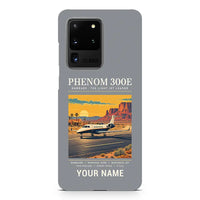 Thumbnail for Embraer Phenom 300E - Poster + Name - Samsung Case - Gray