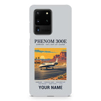 Thumbnail for Embraer Phenom 300E - Poster + Name - Samsung Case - Light Gray