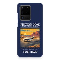 Thumbnail for Embraer Phenom 300E - Poster + Name - Samsung Case - Navy Blue