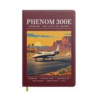 Thumbnail for Embraer Phenom 300E - Poster - Notebook - Dark Red