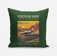 Thumbnail for Embraer Phenom 300E - Poster - Pillow - Dark Green