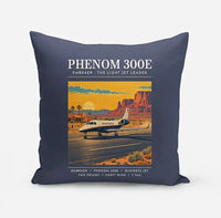 Thumbnail for Embraer Phenom 300E - Poster - Pillow - Navy Blue