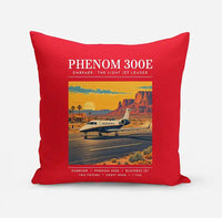 Thumbnail for Embraer Phenom 300E - Poster - Pillow - Red