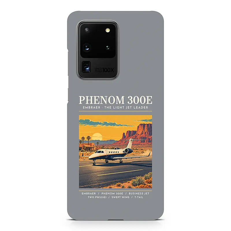 Embraer Phenom 300E - Poster - Samsung Case - Gray