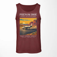 Thumbnail for Embraer Phenom 300E - Poster - Tank Top - Dark Red