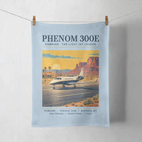 Thumbnail for Embraer Phenom 300E - Poster - Towel - Light Blue
