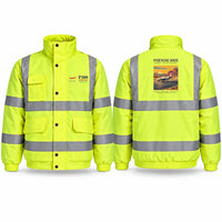 Thumbnail for Embraer Phenom 300E Reflective Winter Jackets - Poster - Fluorescent Yellow