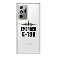 Thumbnail for Embraer E-190 & Plane Transparent Silicone Samsung A Cases
