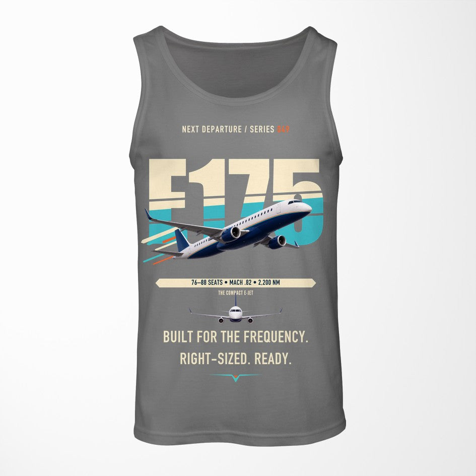 Embraer E175 design on gray tank top