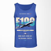 Thumbnail for Embraer E190 design on blue tank top