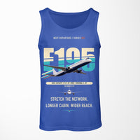 Thumbnail for Embraer E195 design on blue tank top