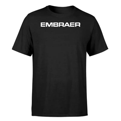 Embraer & Text design on black single side