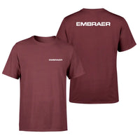 Thumbnail for Embraer & Text design on dark red double side