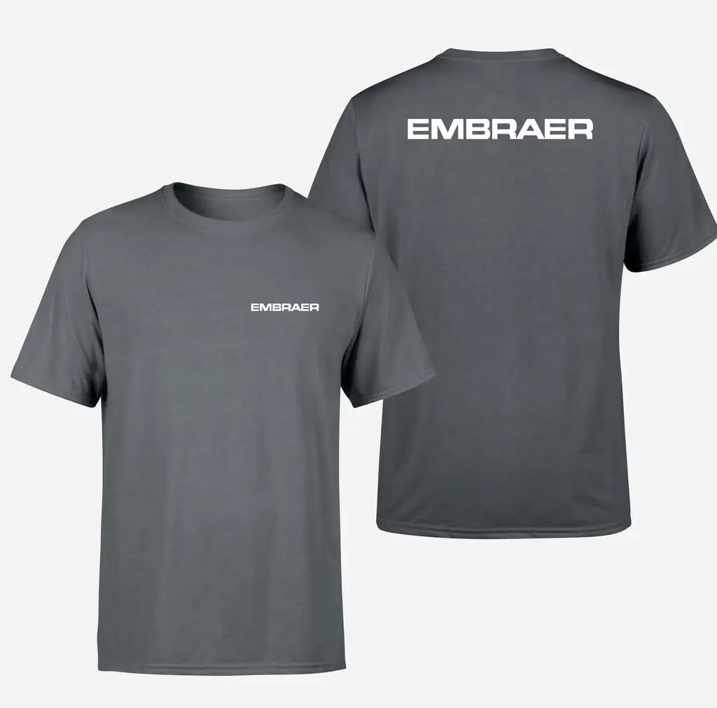 Embraer & Text design on gray double side