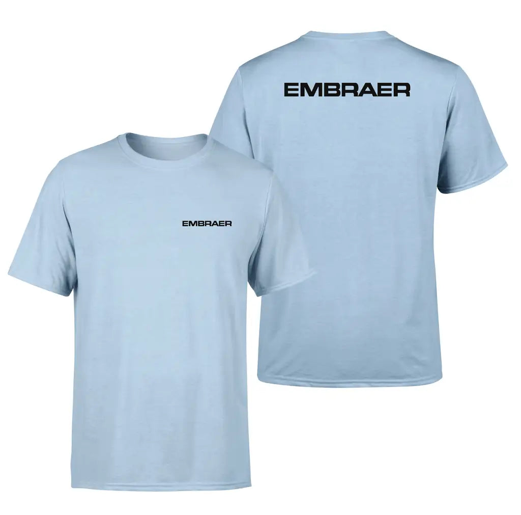 Embraer & Text design on light blue double side