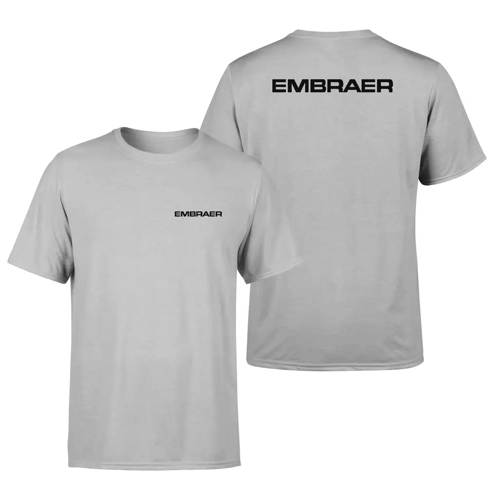 Embraer & Text design on light gray double side