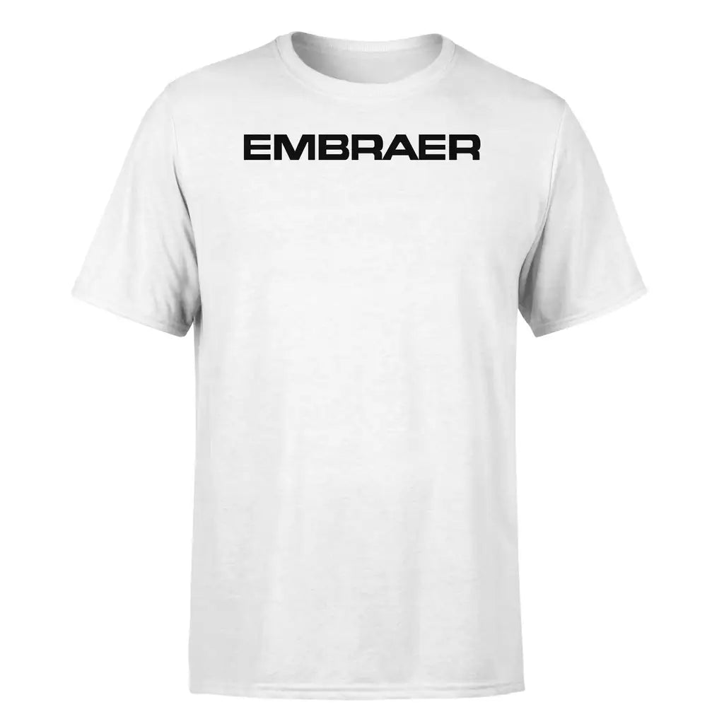 Embraer & Text design on white single side