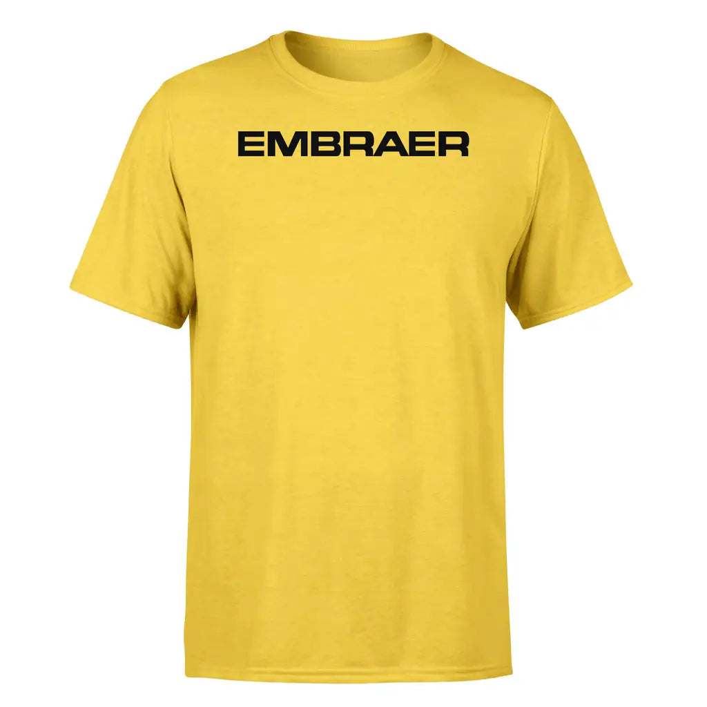 Embraer & Text design on yellow single side