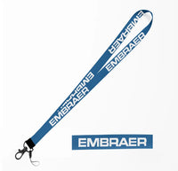 Thumbnail for Embraer & Text lanyard - blue