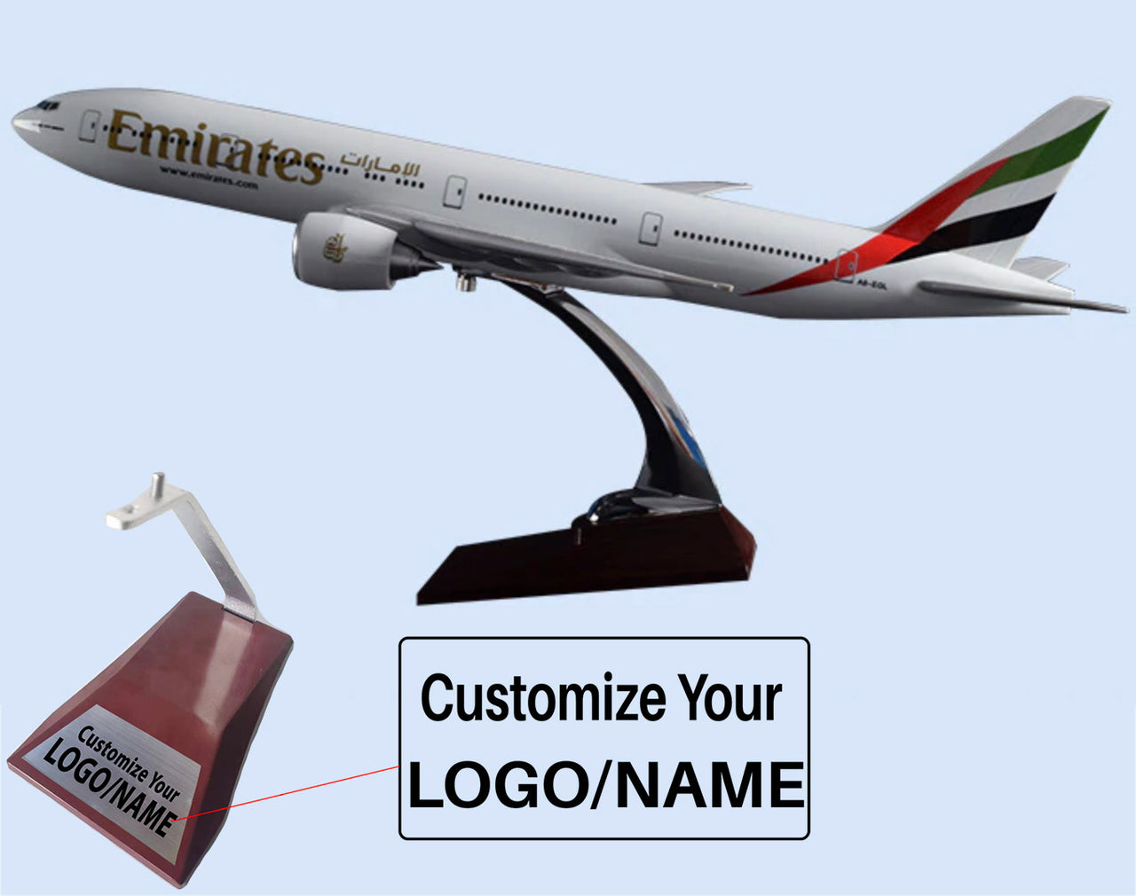 Emirates Boeing 777 Airplane Model (Handmade 47CM)