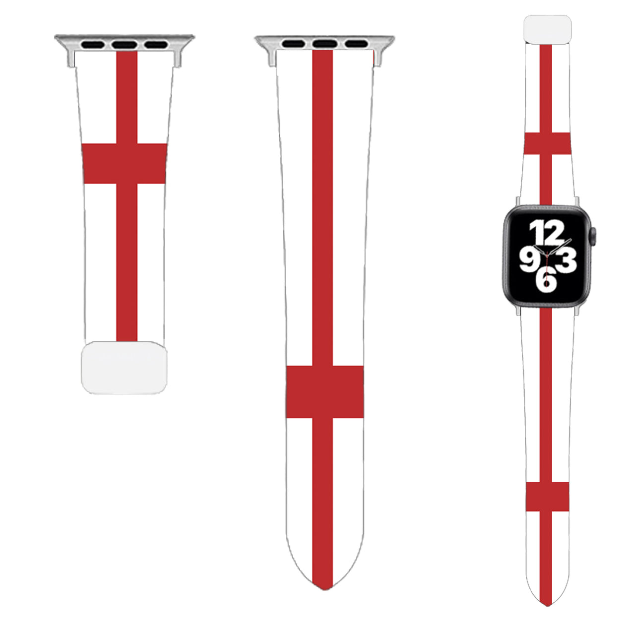 England Flag Designed Soft Silicone Apple Watch Bands