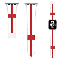 Thumbnail for England Flag Designed Soft Silicone Apple Watch Bands